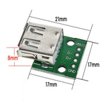 1pcs Type A USB Female to DIP 2.54MM PCB Board Adapter Converter USB Connector USB Female for Arduino