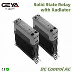 GEYA DIN Rail Solid State Relay Single Phase SSR With Heatsink DC Control AC High Load Capacity Solid State Reliability 15A-60A