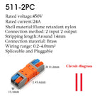 5PCS Quick Wire Connectors Lever Splicing 1/2/3/4/8/10 Pins Universal Compact Plugable Spliceable Male Female Terminals Blocks