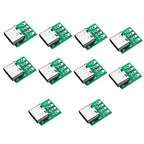 10Pcs 16 Pin Test PCB Board TYPE C USB 3.1 Type C Connector  Plate Adapter Socket For Data Line Wire Cable Transfer