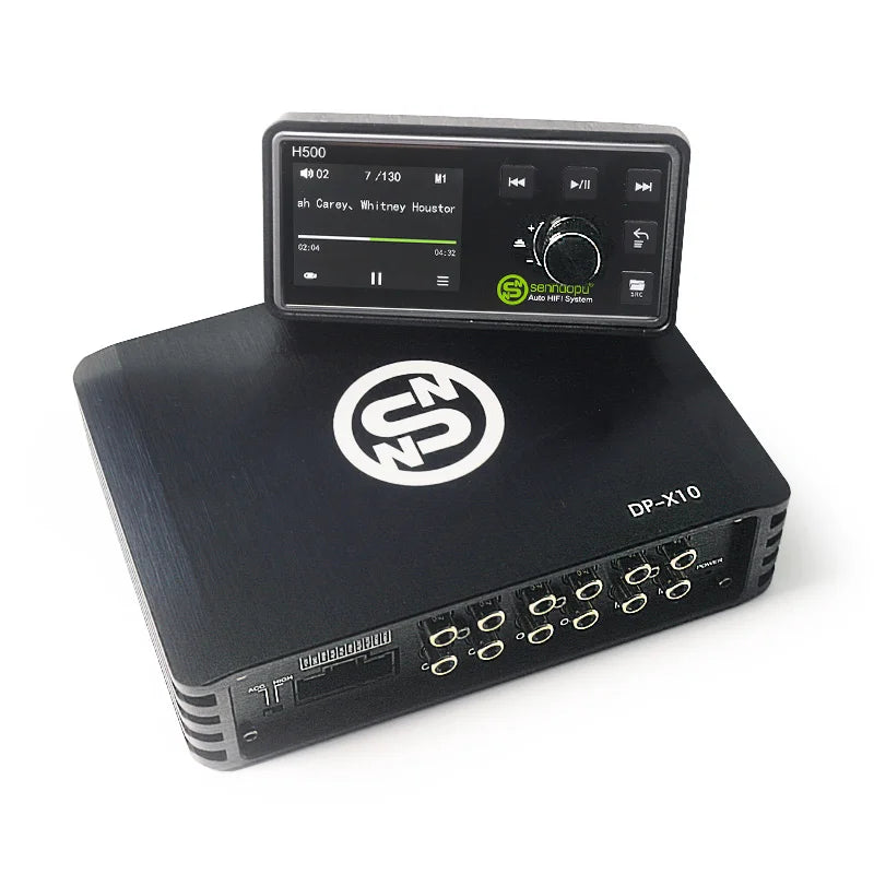 Sennuopu Car DSP Processor 4 Channel Amplifier 8 Channels Digital Sound Processors with LCD Remote Controller