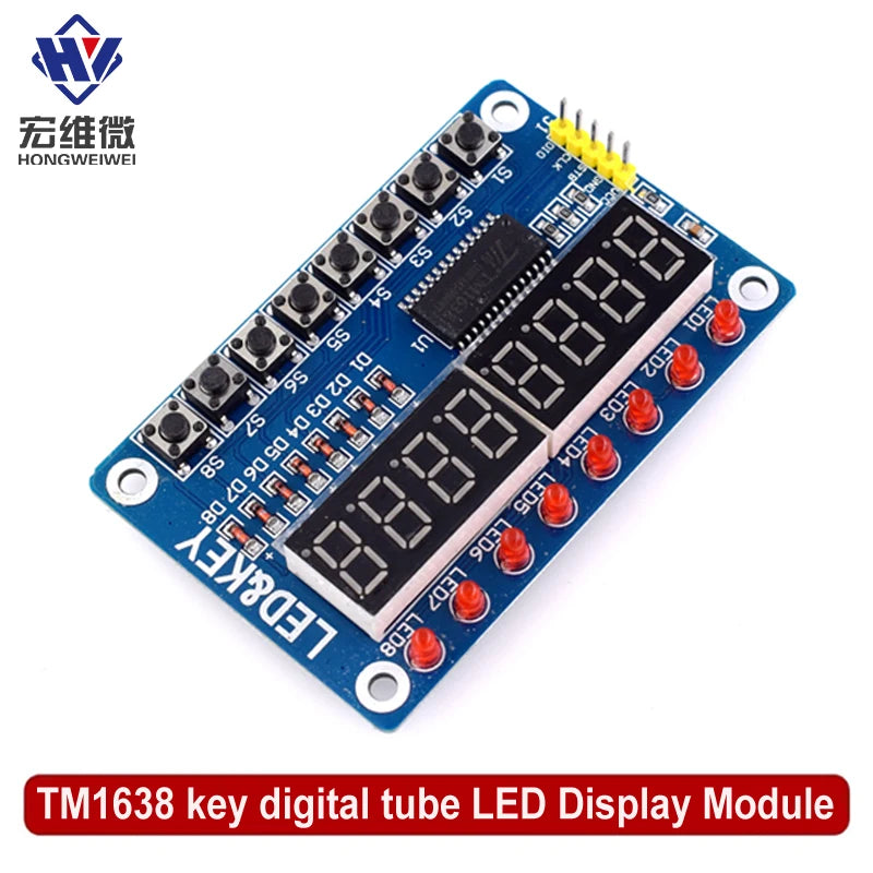 TM1637 4 Bits/TM1638/MAX7219 8 Bit Digital LED Display Module 7 Segment 0.36Inch Clock RED Anode Tube Four Serial Driver