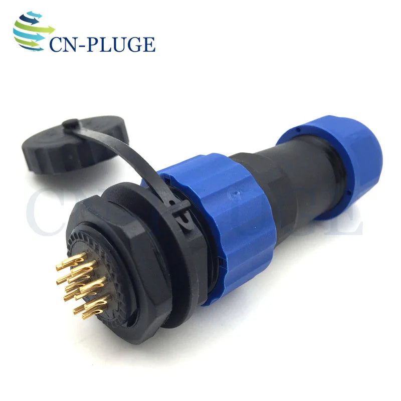 SD20 Series 2 3 4 5 6 7 9 10 12 14 Pin Waterproof IP68 Outdoor Industrial 20mm Nut Panel Mount Connector