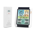 Wireless Temperature and Humidity Meter Barometer Alarm Clock Digital Weather Station Touch Screen Display Hygrometer