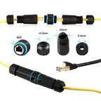 YXY Waterproof RJ45 Connector IP68 Zinc Alloy CAT6 Double Hea Cable Lan Coupler Adapter High Speed Ethernet With Shield 2023 New