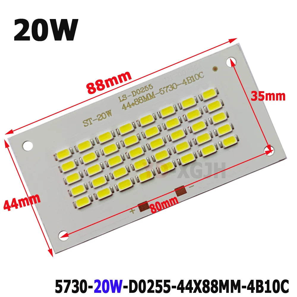 SMD5730 LED Chip PCB Light Source Long Aluminum Lamp Plate 20W 30W 50W100W Watt Diy Floodlight Outdoor Retrofit Lamp Board Acces