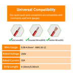 30PCS Lever Wire Connectors Push-in Quick Connect Wire Splice Compact Inline Connector Terminals for Electrical 28-12 AWG Wiring