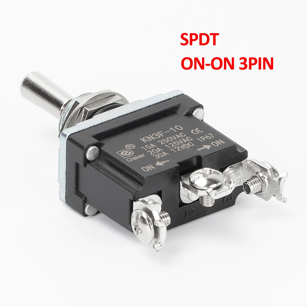 1PC IP67 Waterproof Toggle Switch 30A 12VDC SPST SPDT DPDT ON-OFF ON-ON ON-OFF-ON 2 Pin 3 Pin 6 Pin With Screw Terminal