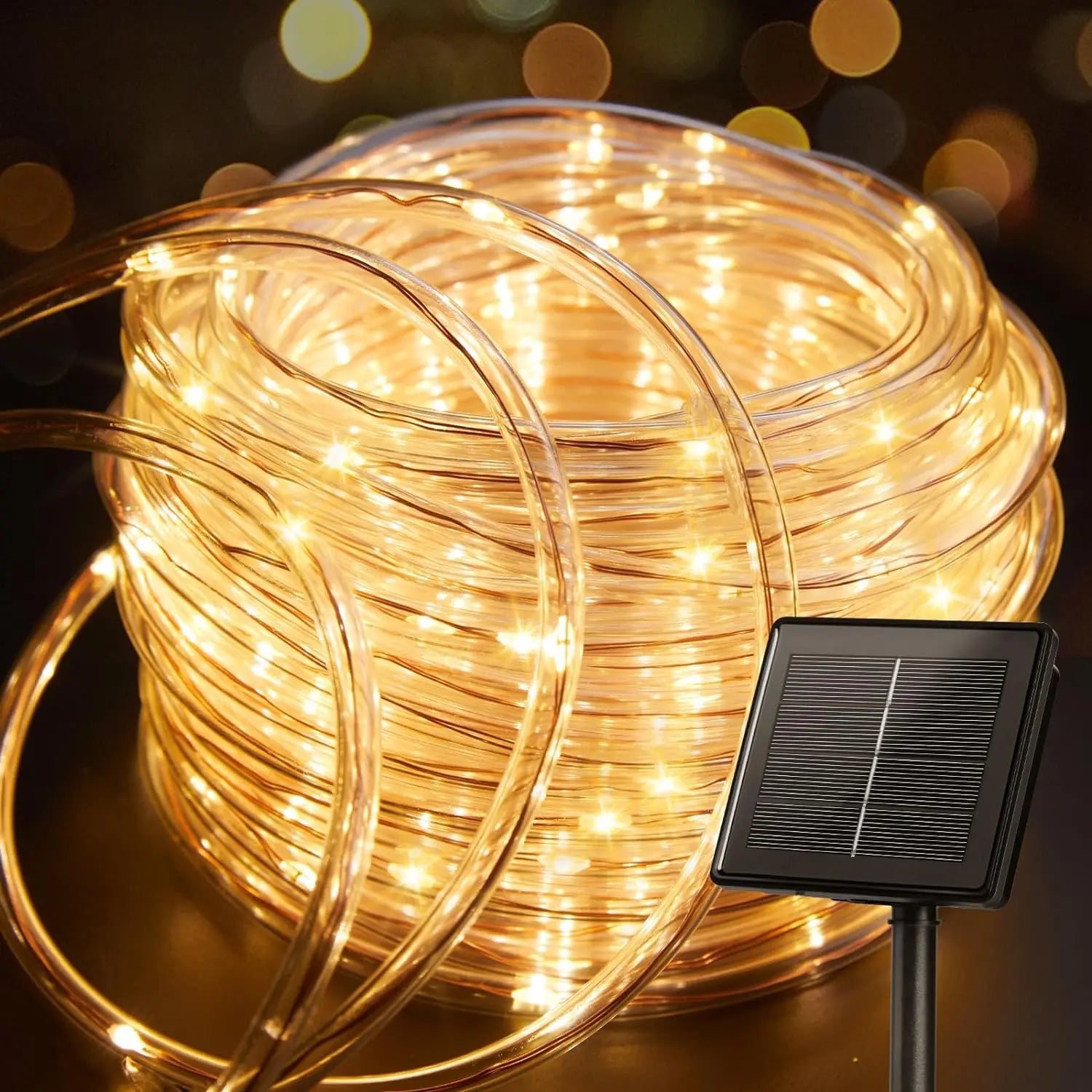 Solar Rope Lights Solar LED Light Path Deck Outdoor Garden Solar String Lights Waterproof Outdoor Lighting Strips 8 Light Modes