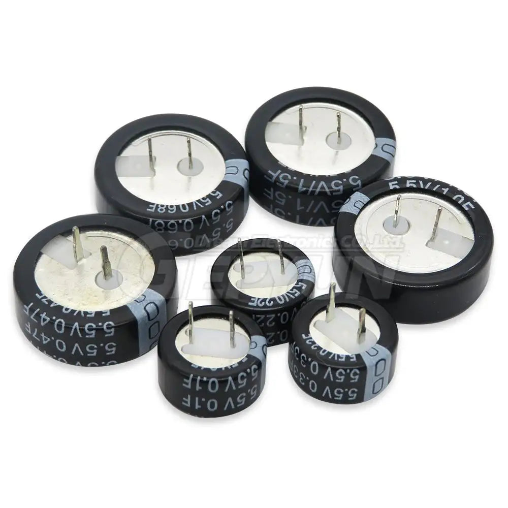 2PCS Farad Capacitor 5.5V 0.1F 0.22F 0.33F 0.47F 0.68F 1F 1.5F 4F Super Capacitor 0.1F-5.0F Double Layer Capacitor C type