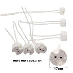 5-50PCS MR16 MR11 GU5.3 G4 Lamp Holder Bulb Base with Wire Ceramic Halogen Socket Pottery Connector 12V - 250V Led Light New JQ