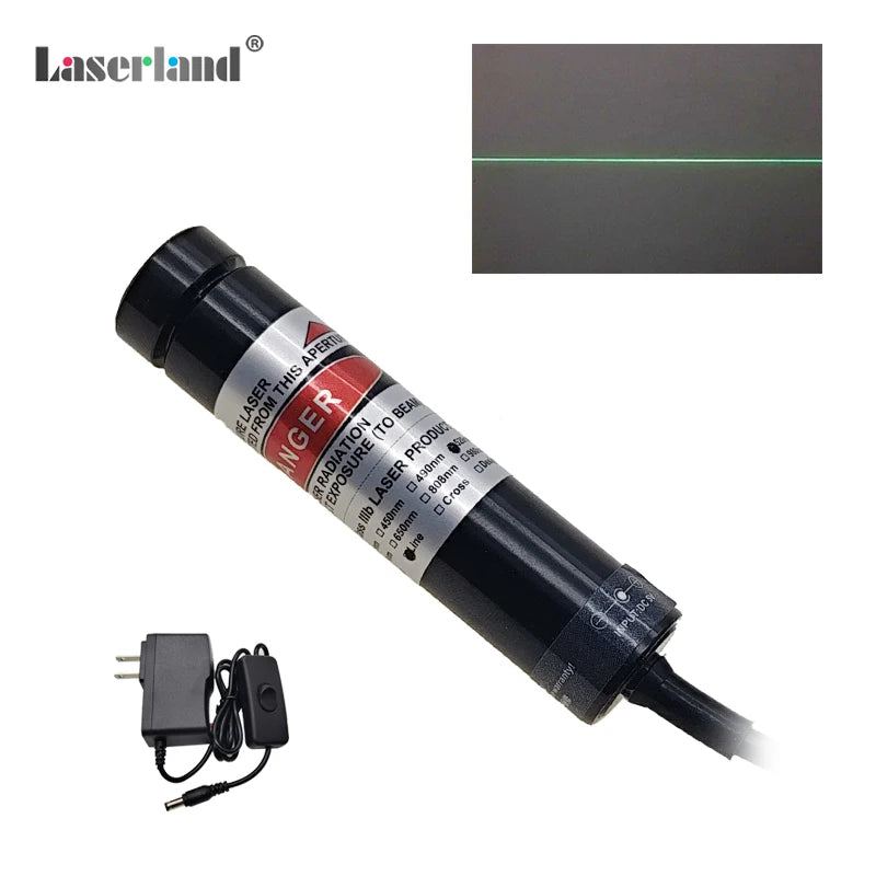520nm 30mW Green Laser Line Module Diode for Alignment Sawmill Wood Fabric Cutting Cutter 16mm