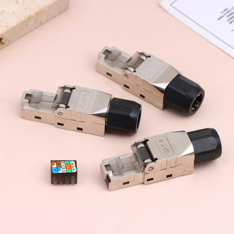 New New 1Pc RJ45 Cat8 Cat7 Cat6A Connector Shielded Toolless Modular Termination Plug 2000MHz 40G LAN Cable For 22AWG-24AWG