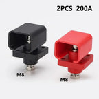 2pcs 200A Through Wall Type Lithium Battery Energy Storage Terminal High-Current Lithium Battery Copper Terminal Connectors