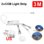 Smart Penetrable Wood COB LED Strip Touch Sensor Light 320Leds/m Warm/Neutral White Parallel Lights Kitchen Backlight Lighting