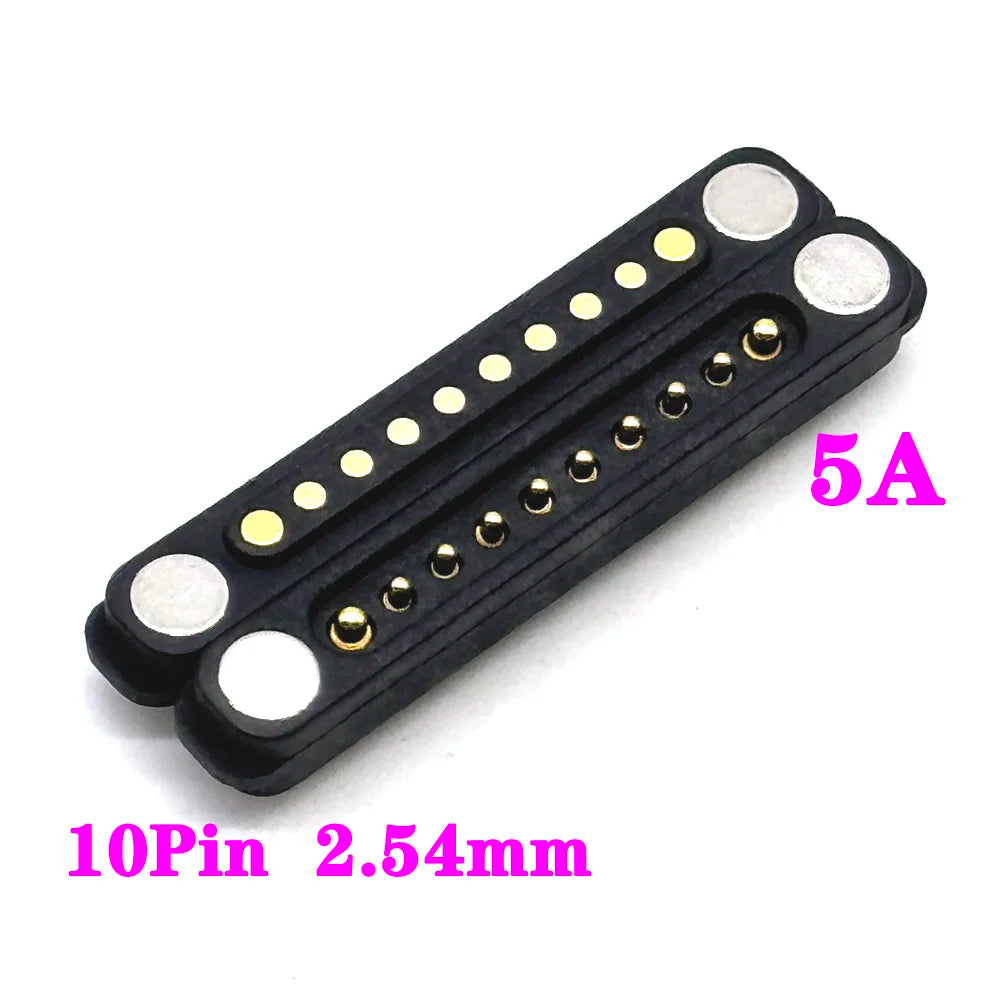 1sets DC 36V 5A Waterproof Magnetic Pogo Pin Connector 5Pin With Ears Pogopin Male Female Spring Loaded DC Power Socket