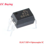 20Pc/1pc 1 Channel Way Optocoupler Isolation Module PC817 3V-5V 12V 24V Photoelectric Isolator Rail Holder PLC Drive Motor Board