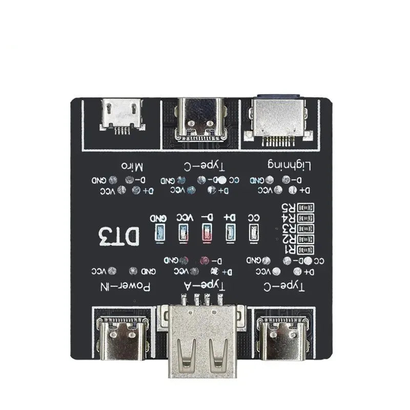 1-10/Piece DT3 Data Cable Detection Board USB Cable Tester For iOS Android Type-C Short Circuit On-Off Switching Test Board Tool