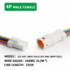 5/20/100sets JST JWPF Waterproof 4P 6P 8P Wire Plug Male And Female Socket With Cable 20awg/0.5m ² Wire Harness 02t/02r/03t/03r