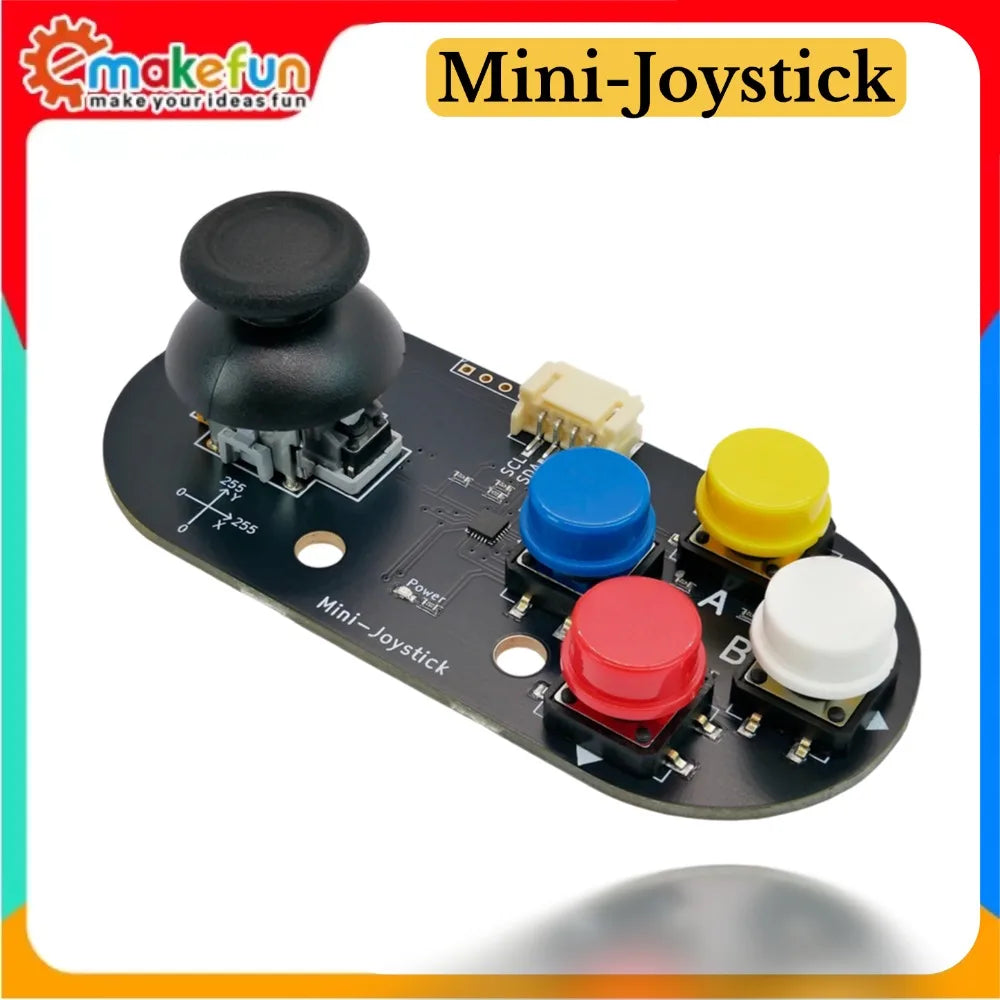 Mini-Joystick Module with I2C Interface 5 Buttons + Analog Thumbstick X/Y Axis for Arduino ESP32 micro:bit