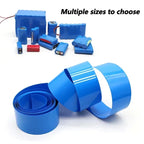 1/5m PVC Heat Shrink Tube Width 50mm ~ 500mm Blue 18650 Lipo Battery Pack Insulated Cable Sleeve Protection Battery Film Wrap