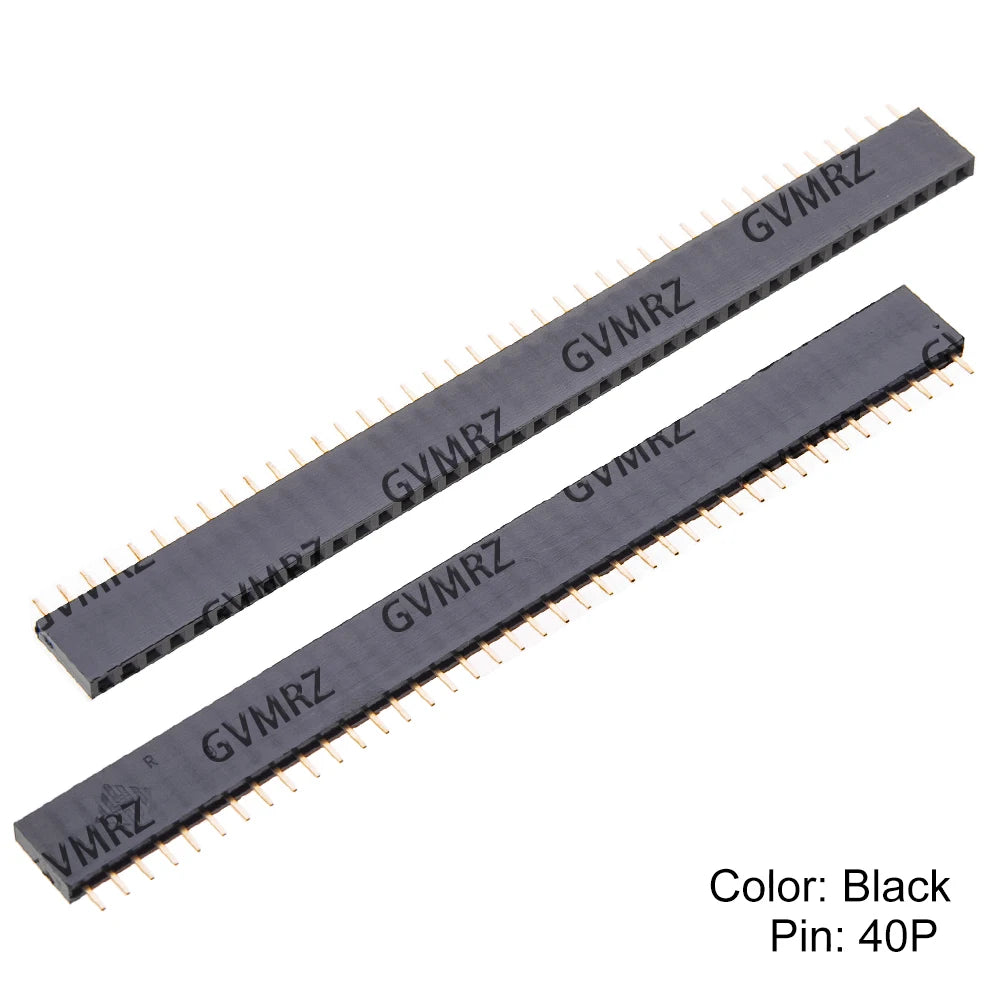 10PCS 40Pin Black White Red 2.54mm Single Double Row Straight Male Female Pin Header Connector Strip For PBC Ard Yellow Blue