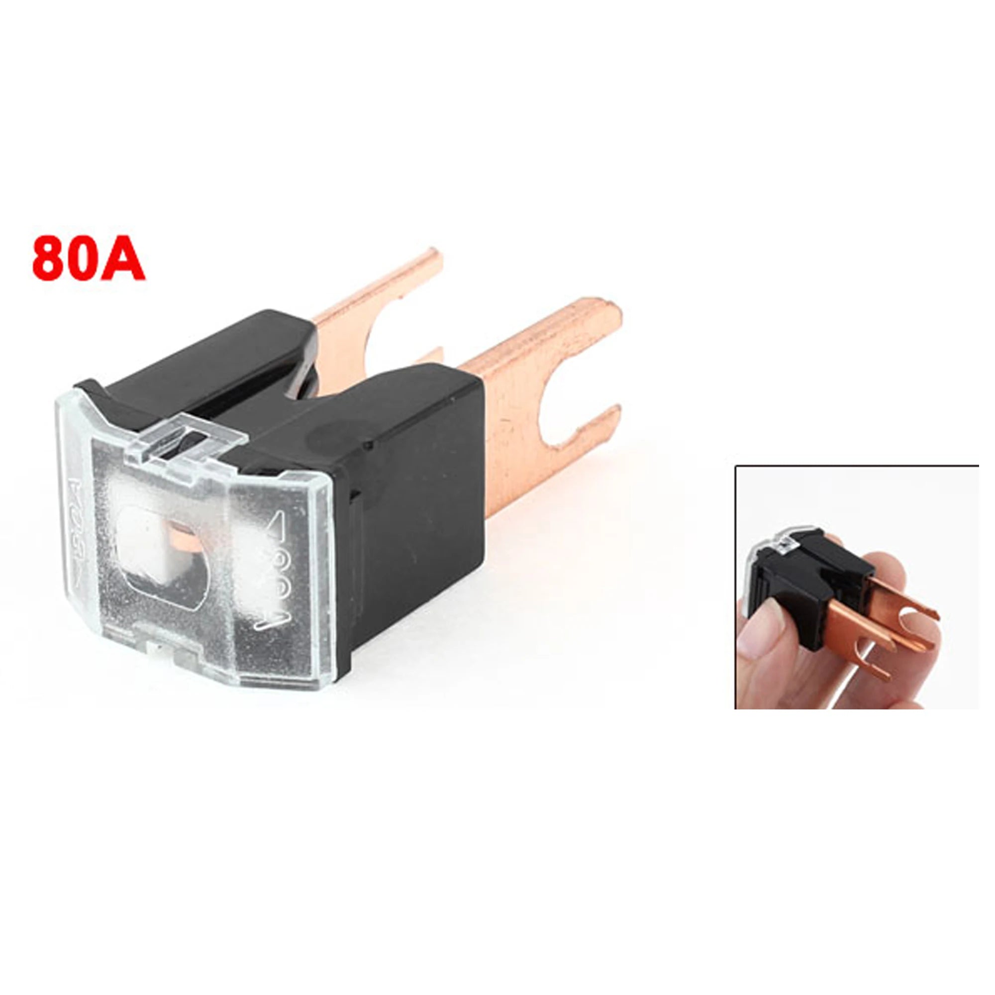 X Autohaux Car 80A Black Pal Pacific Type Male Slow Blow Fuse Accessories