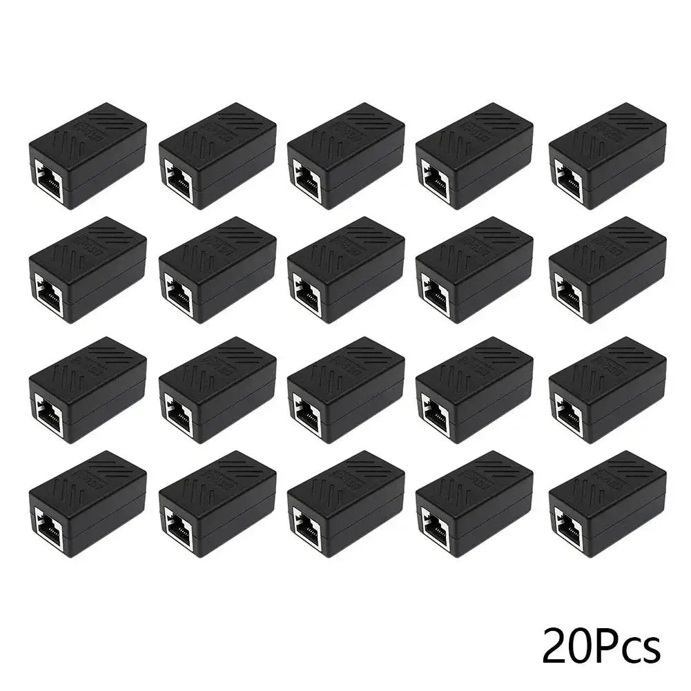 1/5/10/20Pcs RJ45 Adapter Cat7 Cat6 Cat5e Ethernet Cable Extender Coupler Female To Female Connector For Network Cable LAN Port