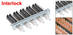 1Pc Interlock/Latching Push Button Switch Piano Type 6/12/18/24Pin 1/2/3/4/5/6/7/8 Row Straight Through Hole Straight Key Switch