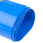 18650 21700 26650 Lipo Battery PVC Heat Shrink Tube Pack 25mm ~ 300mm Width Insulated Film Wrap Lithium Case Cable Sleeve Blue