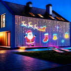 LED Christmas Curtain Light Holiday Fairy Lamp App Control Music Sync DIY Pattern Waterproof for Indoor Outdoor Party Home Decor