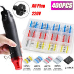 300W Air Dryer Hot Air Gun EU AU US Hair Dryer for Soldering Thermal Blower Shrink Wrapping Tools with 300PCS Wire Connectors
