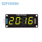 0.56" TM1637 4-Digit 7-Segment LED Display Module For Arduino – Red, Blue, Green, Yellow, White Clock Tube