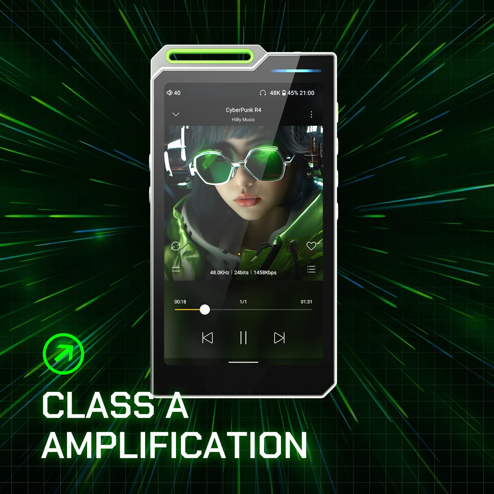 HiBy R4 MP3 HiFi Music Player Bluetooth WiFi DSD256 MQA 16x USB DAC Headphone AMP 11hr 4.7 ES9018Q2M 4 Snapdragon 665 Androind