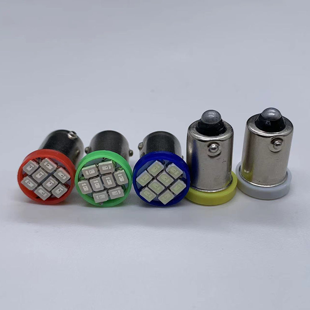 100PCS BA9S 44 47 T11 T4W Bayonet AC 6V 12V 1206 3020 8SMD LED Pinball Machine Light Bulb Lamp Non Ghosting Anti Flickering