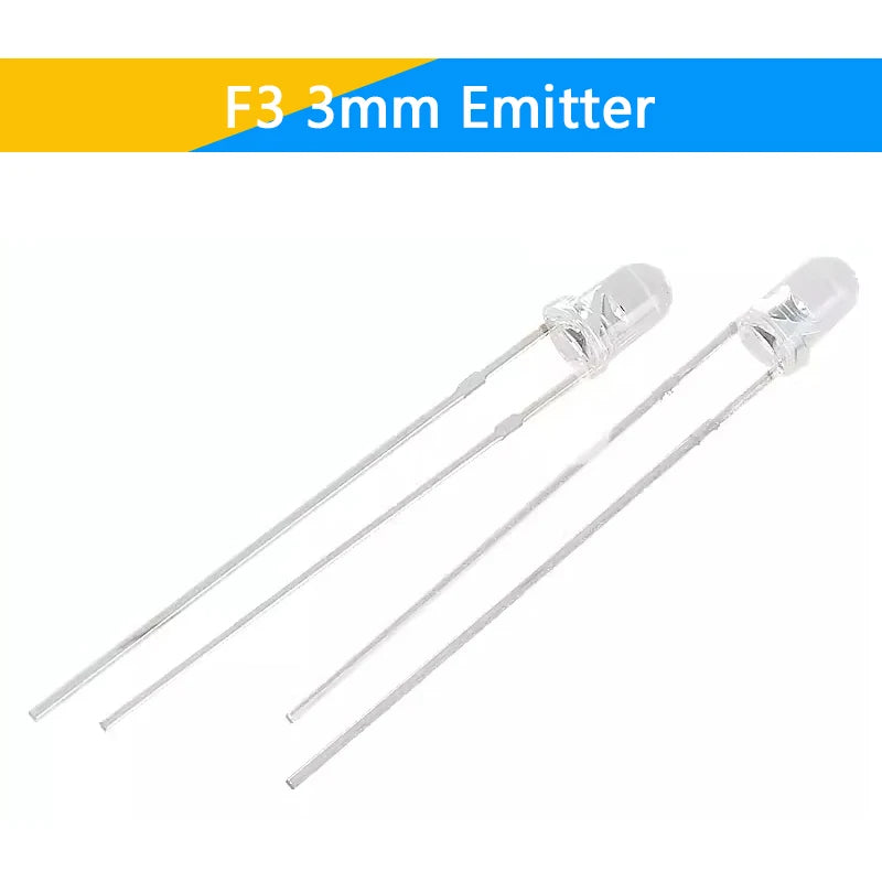 10Pairs F3 3mm F5 5mm 940nm LEDs Infrared Emitter and IR Transmitter Receiver Diode Diodes 301A Infrared to tube For Arduino