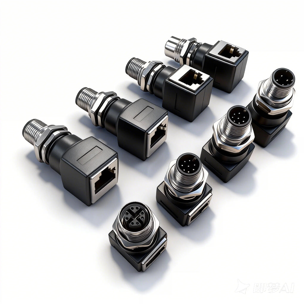 BYXGD M12 X-Code 8Pin A-Code D-Code 4Pin to RJ45 Panel Mount Adapter IP67 Waterproof Ethernet Connector Straight Angled Type