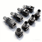 BYXGD M12 X-Code 8Pin A-Code D-Code 4Pin to RJ45 Panel Mount Adapter IP67 Waterproof Ethernet Connector Straight Angled Type