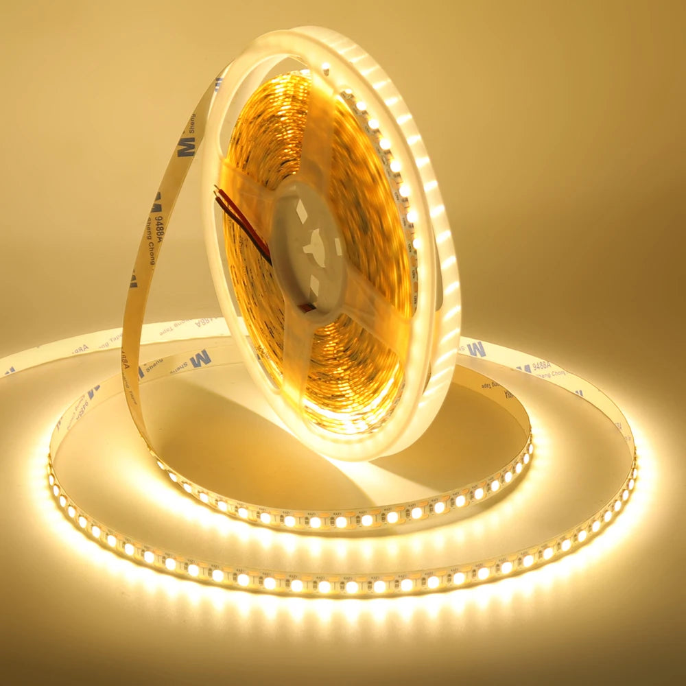 5mm 8mm PCB Led Strip Light 1 LED Cut 12V 24V 5m 2835 SMD 120LEDs/m High Brightness Flexible Tape LED Lighting Ribbon for Home
