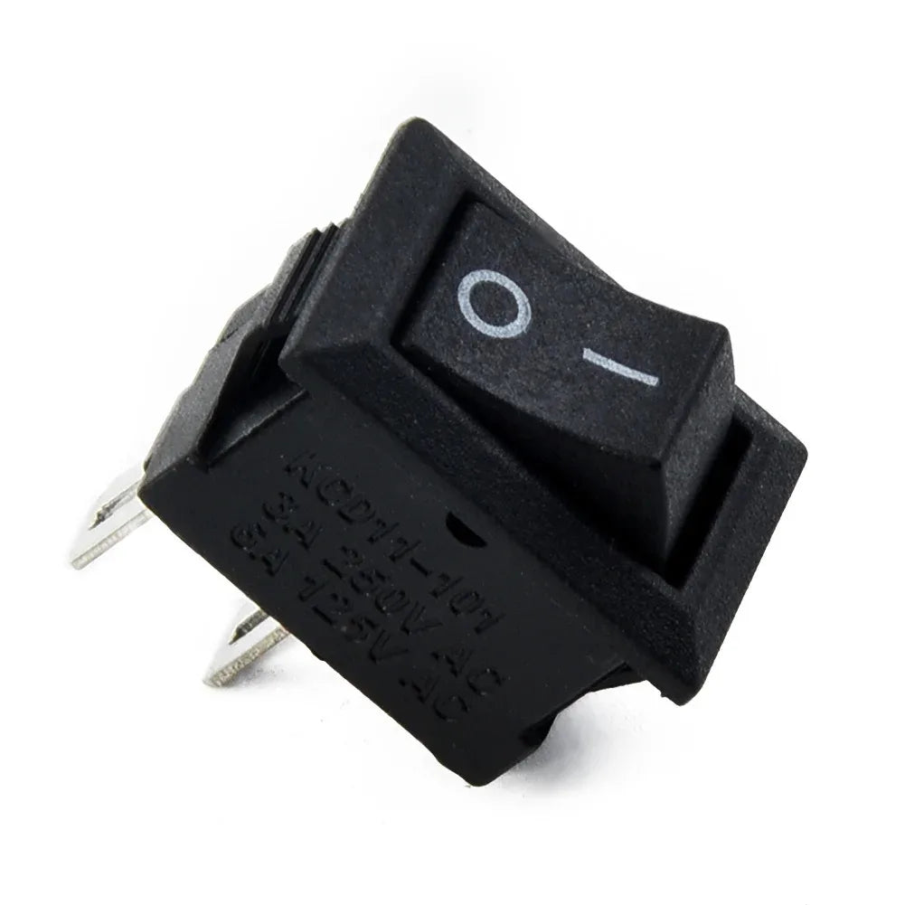 10 Pcs Auto Car Truck Boat Round Rocker 250V 3A 2-Pin ON/OFF Toggle SPST Switches Rocker Switch 10x15mm