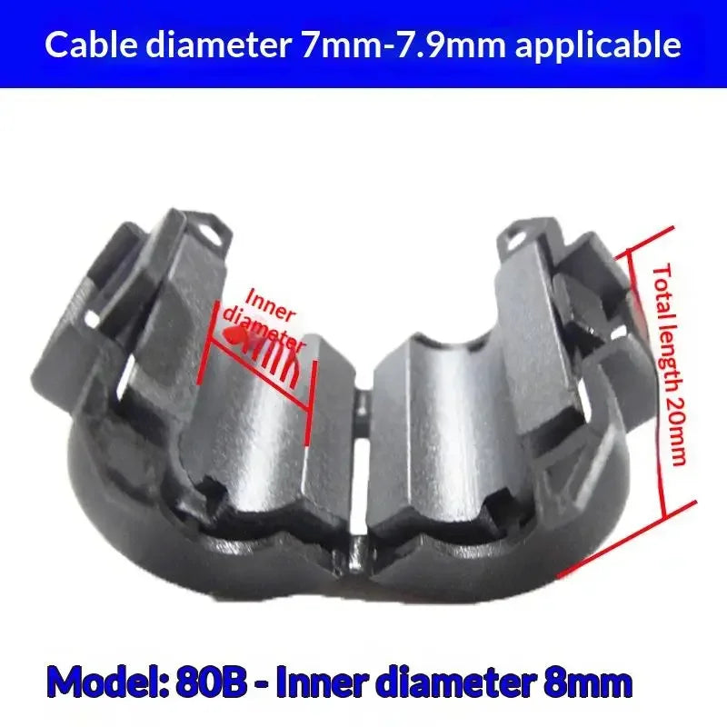 5/10Pc Noise Filter Ring Wiring Cable Clamp 3.5-13mm Toroidal Core Ferrite Bead Clip Choke RFI Noise Filter Clip Noise Filter