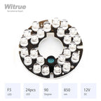 Witrue IR LED Board 24 Grain 850nm 90 Degree Diameter 44MM CCTV Accessoriesfor Surveillance Security Cameras