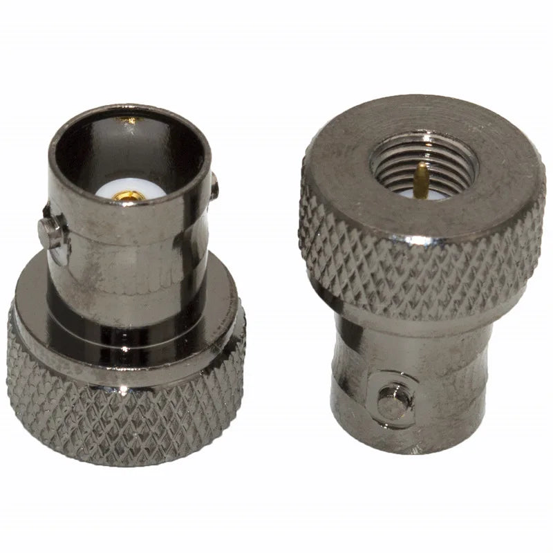 1PC Q9 BNC Female To SMA Male Disc Copper Brass Connector BNC to SMA Adapter Black for Motorola Walkie-talkie Antenna