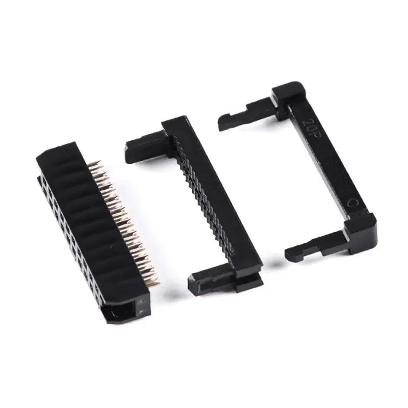 10Pcs FC 2.54mm Pitch 6P/8/10/12/14/16/18/20/24/26/30/34/40 Pin IDC Socket Connector Double Row Female Header for 1.27mm Wire