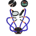 Flexible Holder Alligator Arms Soldering Helping Hands Table Clamp Pcb Board Adjustable Welding Repair Third Hand Tool Magnifier
