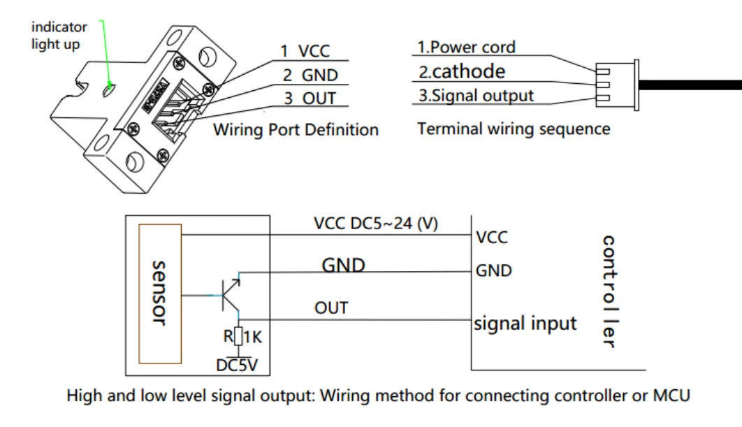 XKC-Y27C Small Liquid Water Tubes Non-contact Level Detection Sensor,Waterproof Flow Switch for 4mm 6mm 8mm 10mm Tubes