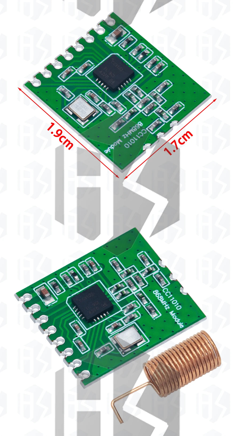 CC1101 10mW Wireless Module 433MHZ 868MHZ 300-1000M Long Distance Transmission With SMA Antenna Wireless Transceiver Module