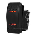 12V SPST DPDT Rocker Switch Red Led Light Dual Bar ON OFF, (ON) OFF, (ON)-OFF-(ON) , ON ON OFF, ON OFF ON Car Boat Switch