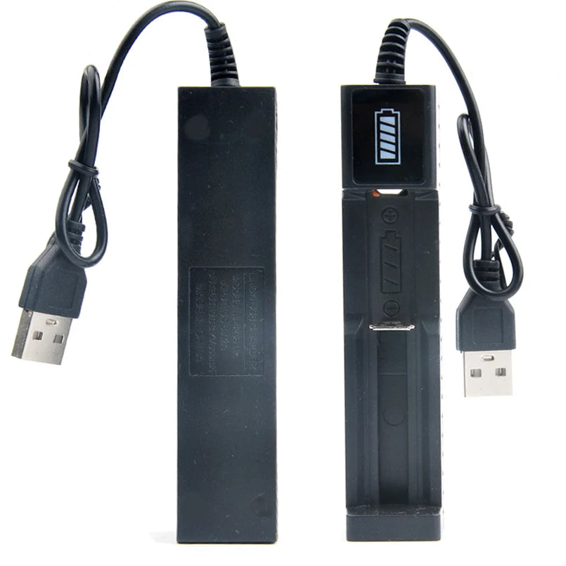 Universal USB Smart Single Slot Charger Lithium Battery Charger Multi Functional Lithium Battery Stand Charge 18650 Charger