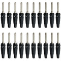 20Pcs 4mm Banana Plug Connectors Black And Red High Current Insulated Shrouded Stackable Screw Connection Probe